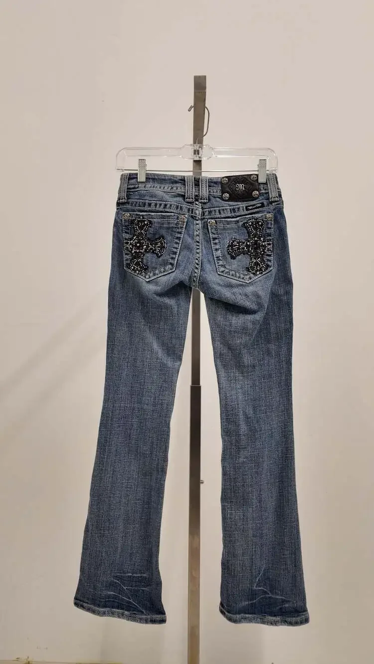 Miss Me Signature Bootcut Jeans Womens 26 Dark Wash Y2K - Picture 4 of 5